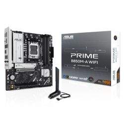 Asus PRIME B850M-A WIFI, AMD B850, AM5, Micro ATX, 4 DDR5, HDMI, 2 DP, Wi-Fi 6E, 2.5G LAN, 3x M.2