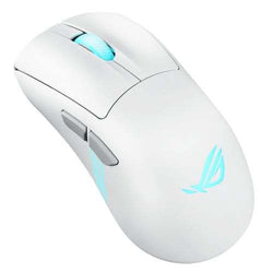 Asus ROG Keris II Origin Wireless Lightweight RGB Gaming Mouse, Wired/Wireless/Btooth, AimPoint Pro Sensor, Push-Fit Switch Socket, 42000 DPI, Moonlight White